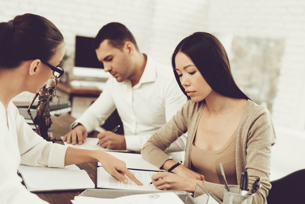 Lawyer Guiding Her Client Through The Process